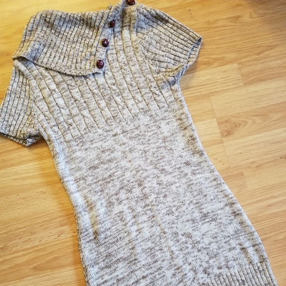 Sweater dress short sleeve roll collar size M - Picture 3 of 3